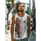 Chinese Dragon Print Tank Top