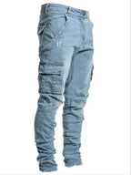 Cargo Denim Multi-Pocket Jeans