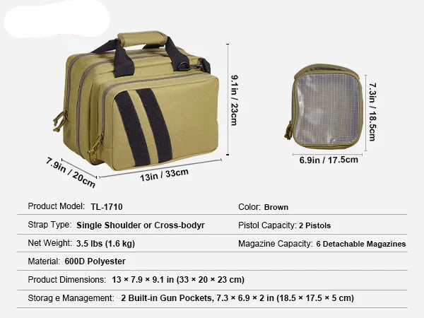 Tactical Pistol Range Backpack
