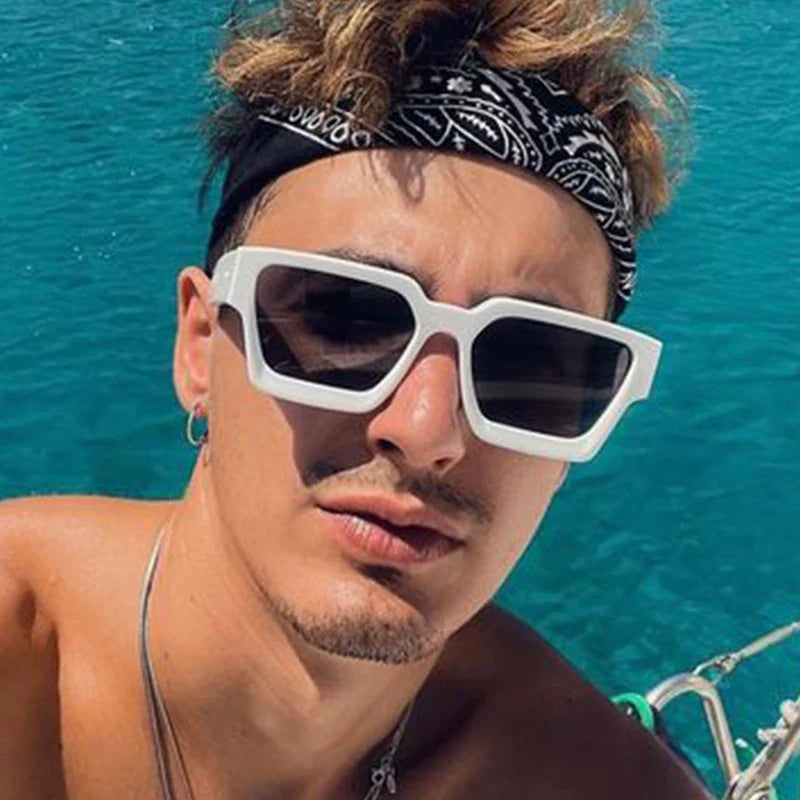 Steampunk square sunglasses