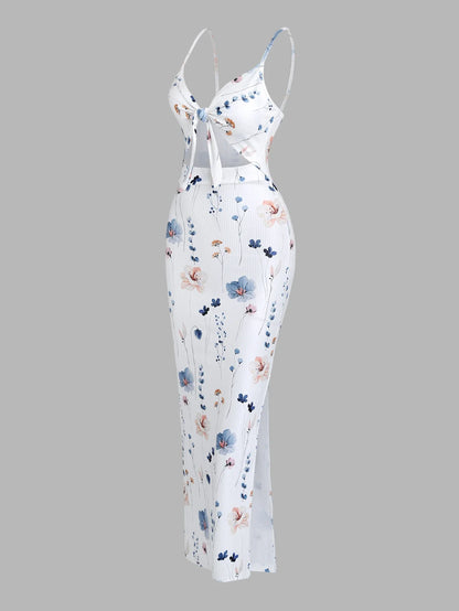 Summer Print Suspender Dress