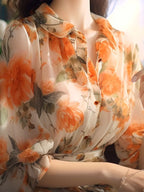 Summer Floral Chiffon Top