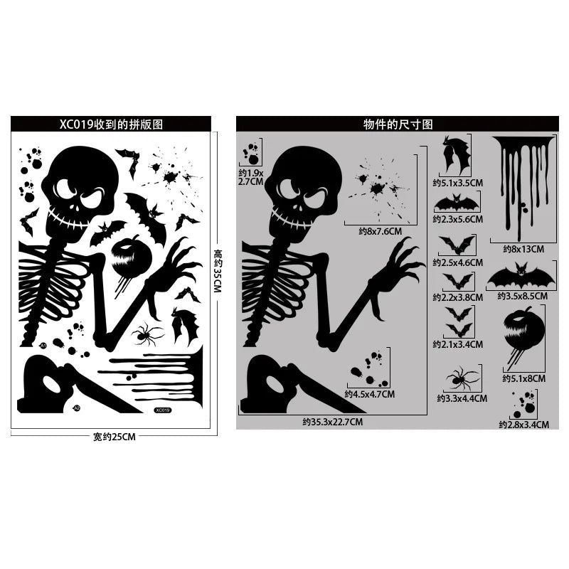 Halloween Skeleton Hand Stickers