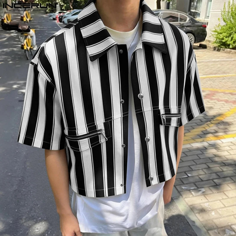 Striped Casual Short Shirt