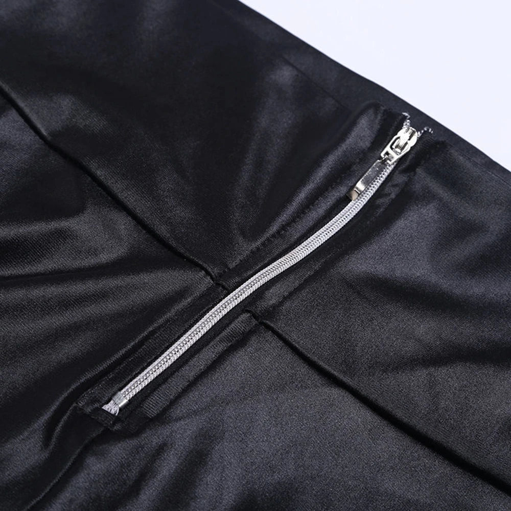 Faux Leather High-Waist Leggings