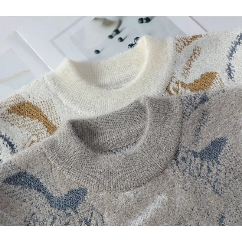 Graffiti Patchwork Knit Sweater