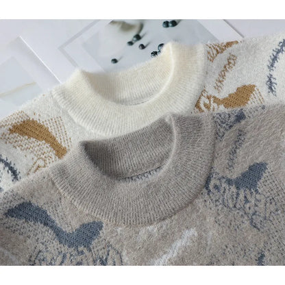 Graffiti Patchwork Knit Sweater