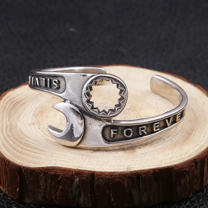 Retro Punk Koi Fish Engraved Bracelet