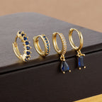 Zircon Water Drop Hoops