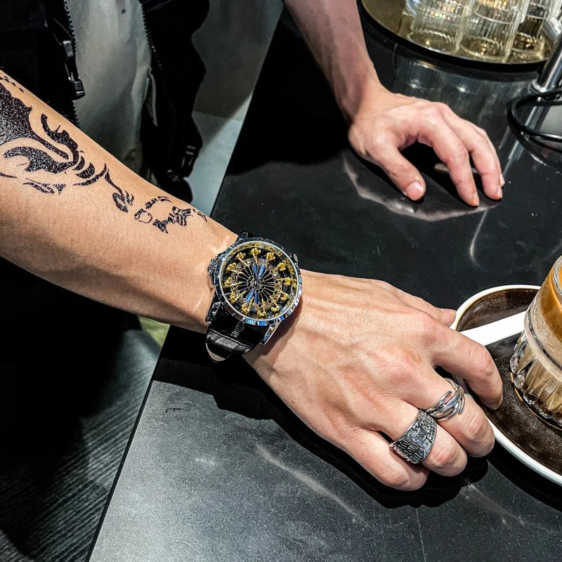 CILOA Round Table Leather Watch