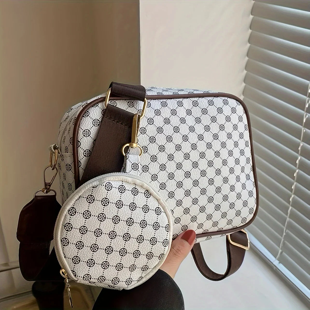 Geometric Crossbody Bag Set
