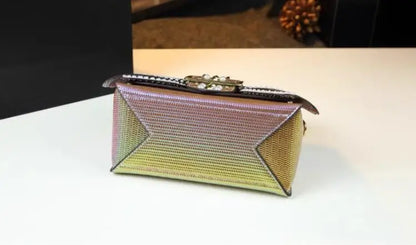 Pearl Rivet Leather Shoulder Bag