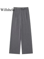 High Waist Straight Casual Pants