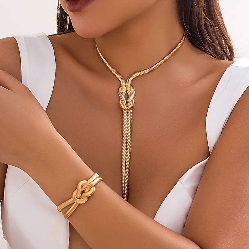 Twisted Chain Choker Set