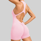 Nylon Patchwork Long Sleeve True-To-Size Fit Sports Jumpsuit