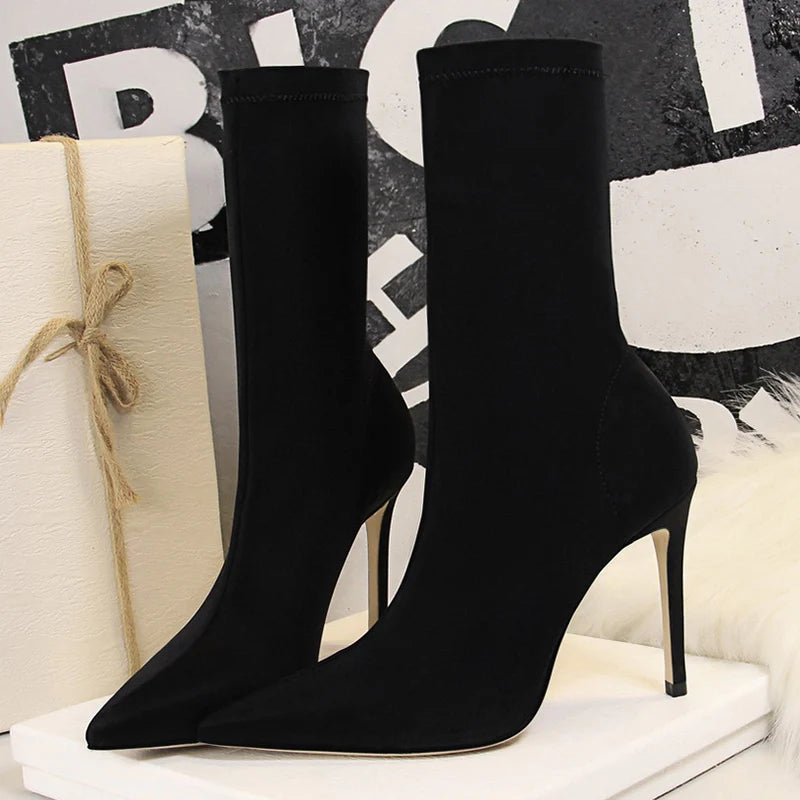 Silk Sock Heels