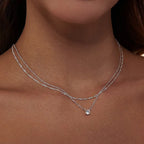 Zircon Round Pendant Necklace