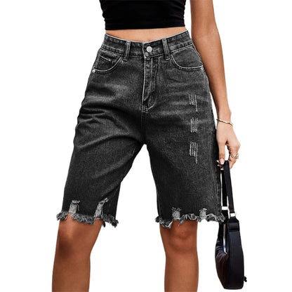 Women’s Ripped Denim Shorts