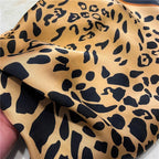 Leopard Print Square Headscarf