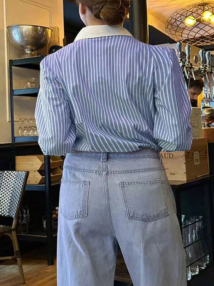Striped Single-Breasted Shirt