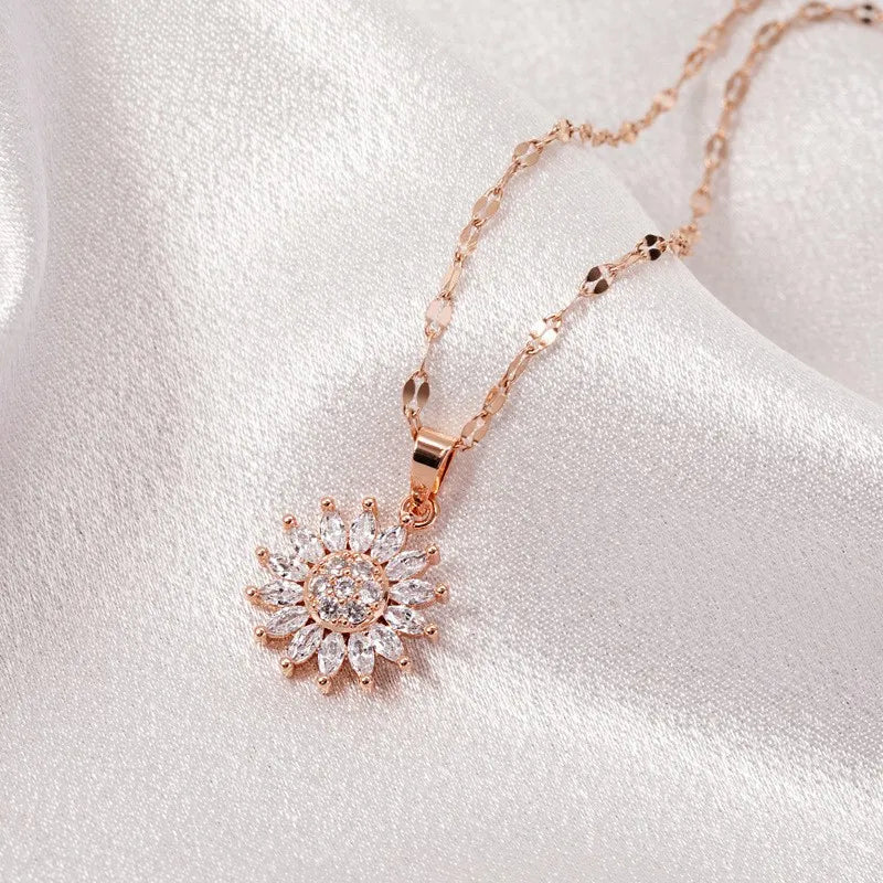 Women’s Rotating Sunflower Pendant