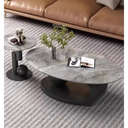 Nordic Minimalist Oval Coffee Table
