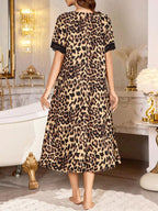 Leopard Print Lace Nightgown