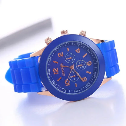 Female Quartz Silicone Strap Watch