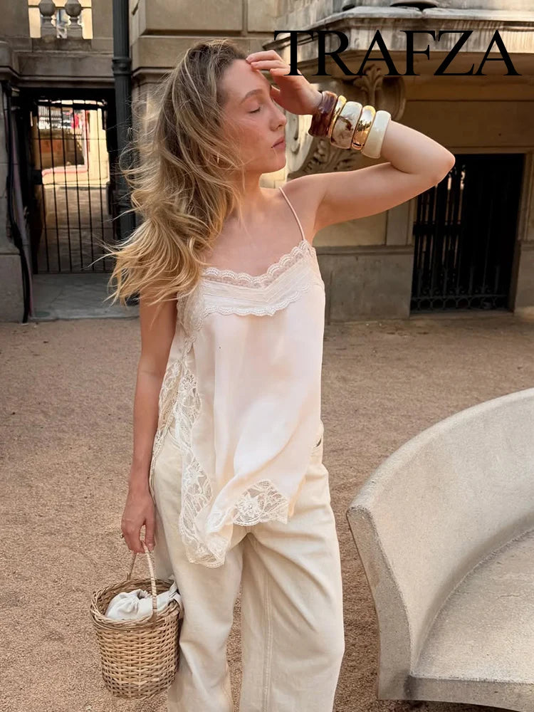 Summer V-Neck Lace Camisole
