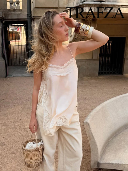 Summer V-Neck Lace Camisole