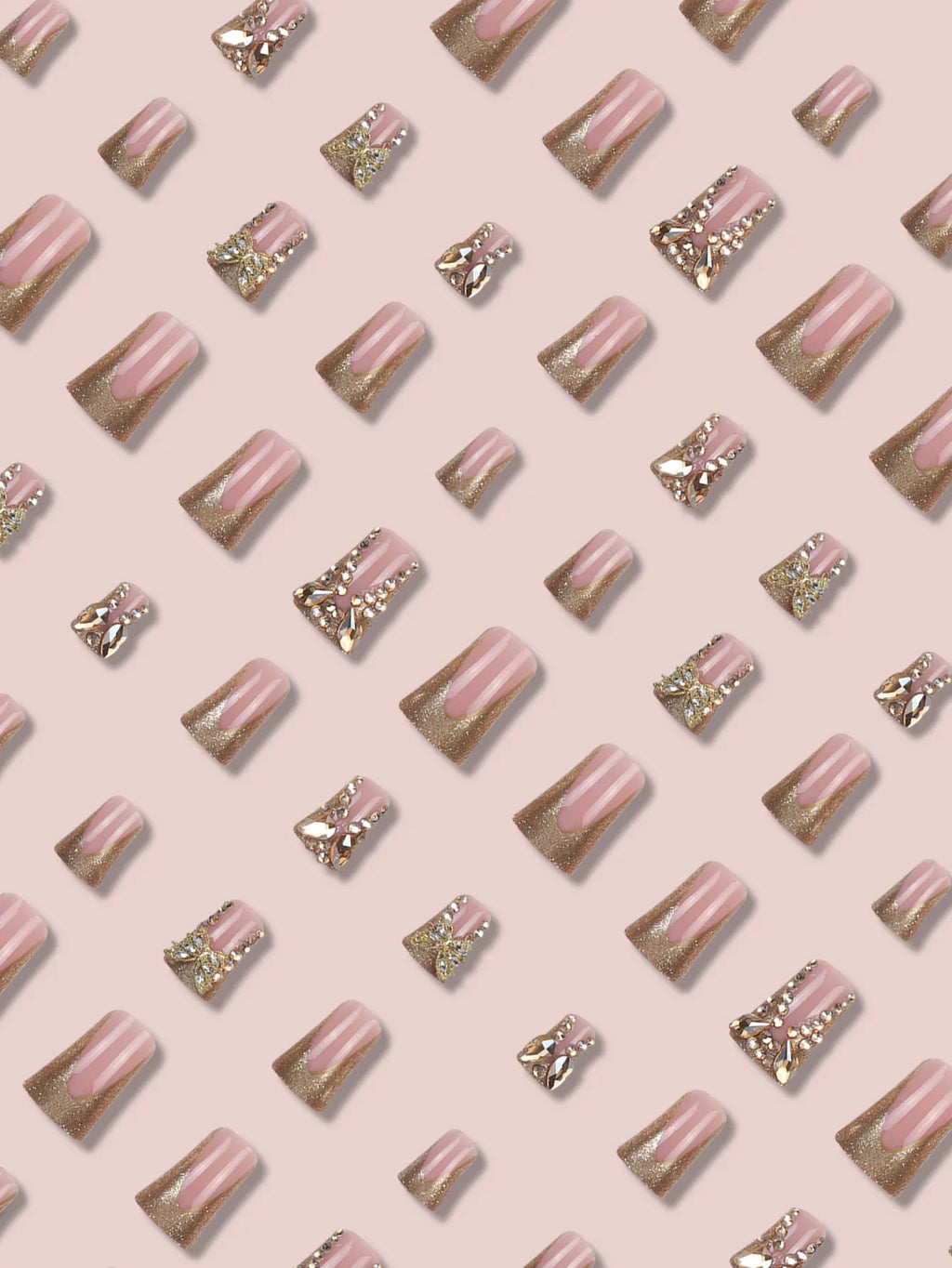 3D Diamond Butterfly Nails