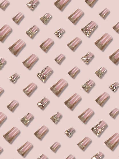 3D Diamond Butterfly Nails