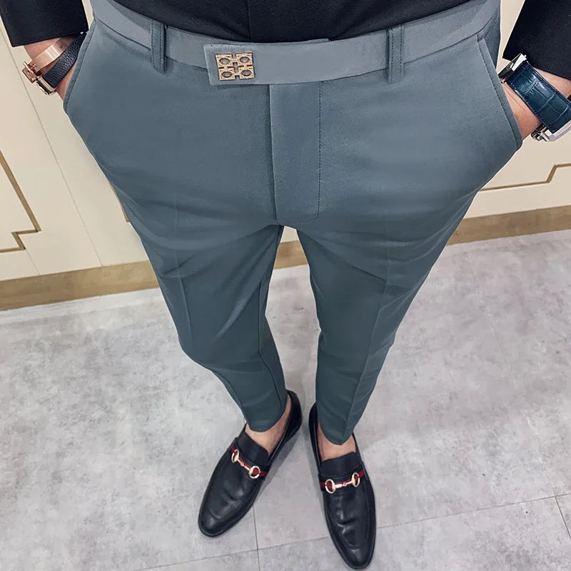 Slim Fit England-Style Suit Trousers