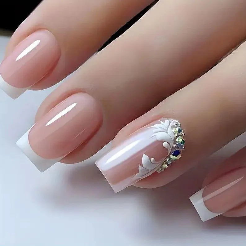 Gothic False Nails Dark Red