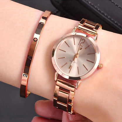 Luxury Women's Alloy Watch Set